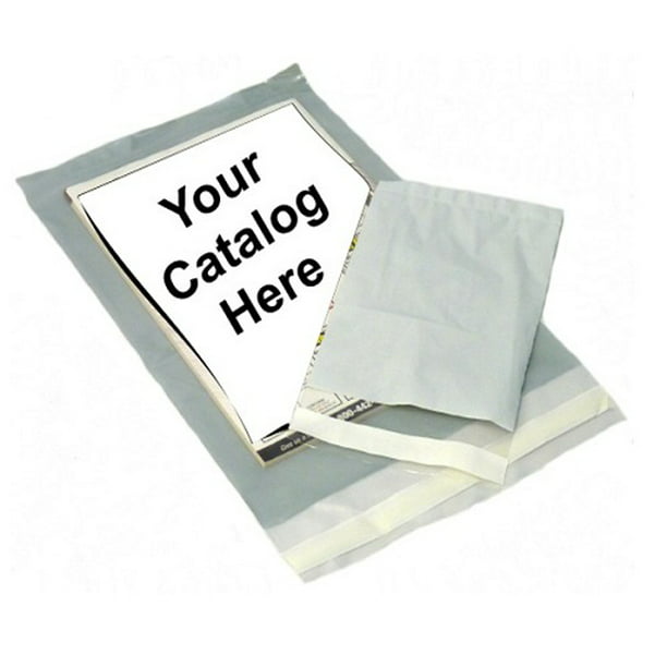 100 Pcs Per Size 6 x 9 & 12 x 15.5 Clear View Poly Mailer Self Sealing Envelopes Bags 2 Mil White/Grey 200 Pack 